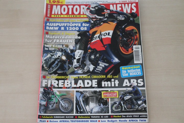 Deckblatt Motorrad News (02/2009)